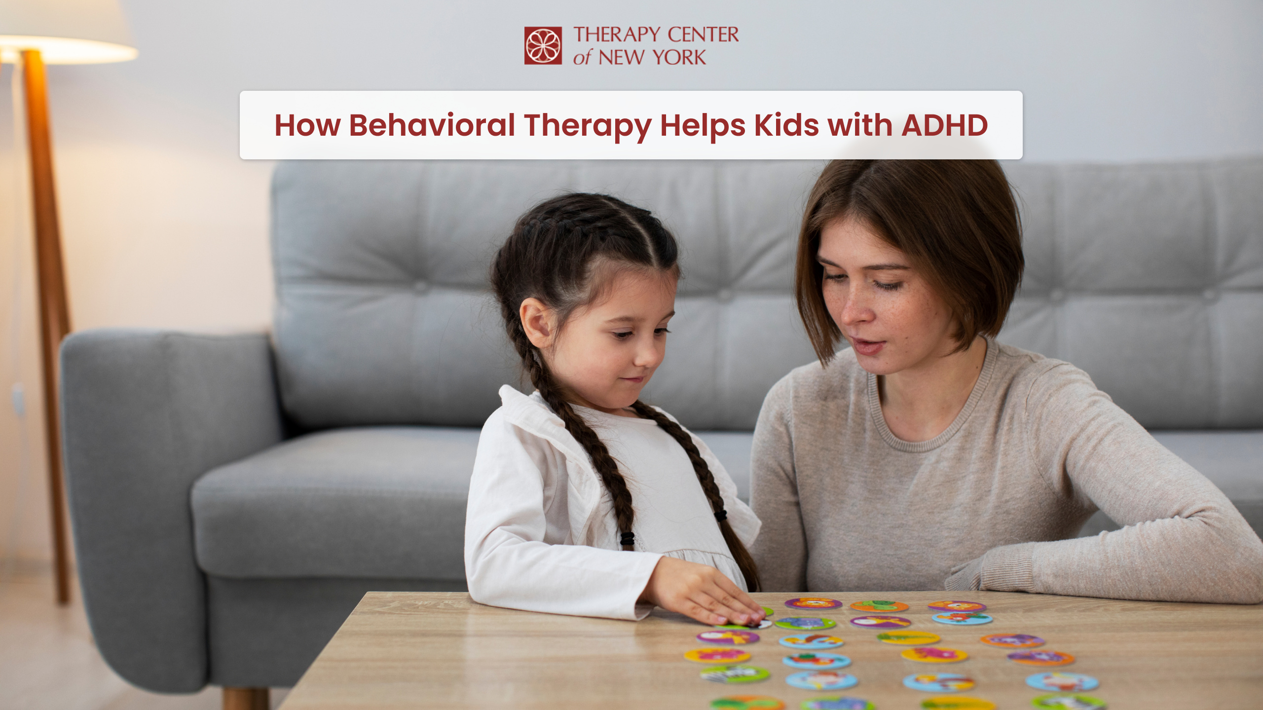 Therapist guiding a child with ADHD 